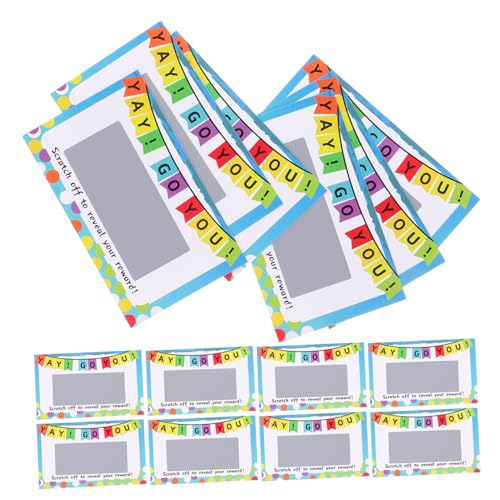 Hohopeti 100 Stücke Rubbelkarten Karneval Spiel Preise Geburtstag Karten Lustige Für Party Favors Klassenzimmer Spiele von Hohopeti