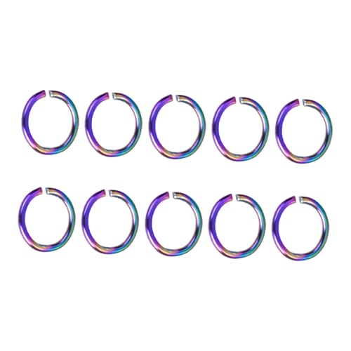 Hohopeti 100st Offener Ring o Biegeringe Für Ohrringe Armband Biegering Schmuck Biegeringe Goldener Biegering Piercingschmuck Verschluss Zur Schmuckherstellung Colorful Rostfreier Stahl von Hohopeti