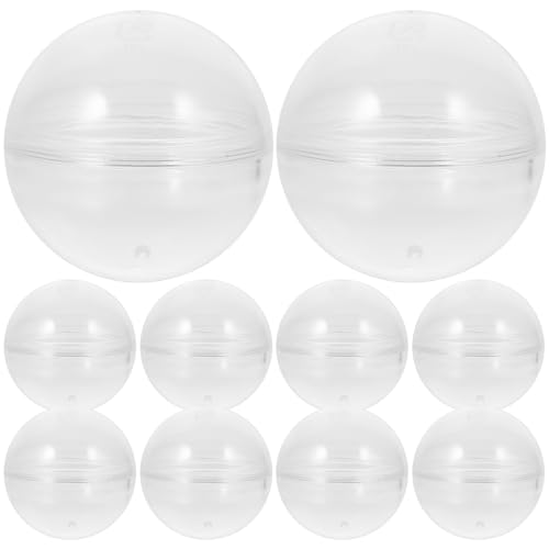 Hohopeti 10St Gacha-Schale storage boxes aufbwahrungs-box vorratsboxen hochzeitsdeco Kapseln Spielzeug befüllbarer Ball Geschenkverpackungsball Befüllbare Kapselbällchen Plastik Transparent von Hohopeti