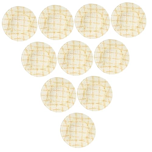 Hohopeti 10pcs Miniaturhüte Mini -hüte Mini Gewebte Puppenhüte DIY Gewebte Hüte Crafts Mini Hüte von Hohopeti