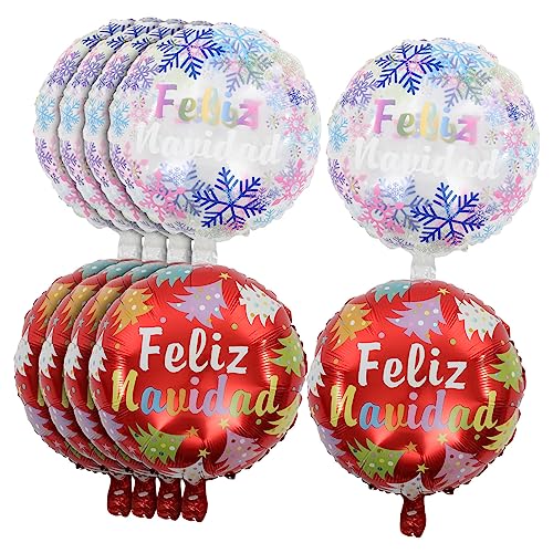 Hohopeti 10st Weihnachtsballons Kaktusdekorationen Weihnachtsfolienballon Christbaumschmuck Feiertagsballon Zum Geburtstag Luftballons Weihnachtsfeier Liefert Aluminiumfolie von Hohopeti