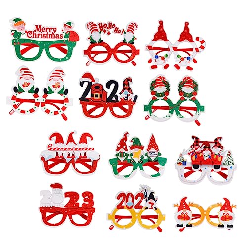 Hohopeti 12St 3D-Weihnachtsbrille Weihnachtsbrillen Requisiten Party-Brillengestelle kinderferngläser weihnachtsmotiv Weihnachtssto 2023 weihnachtsbrille Weihnachtsfeier Brille von Hohopeti