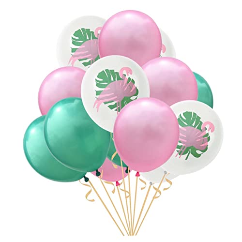 Hohopeti 15 Teiliges Flamingo Ballon Set Mit Blattdruck 5 Flamingo 5 Rosa Und 5 Grüne Ballons Für Geburtstagsfeiern Und Festivals Perfekte Dekoration Für Einen Bunten Anlass von Hohopeti