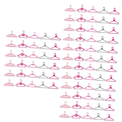 Hohopeti 150 STK Puppenaufhänger Wandaufhänger für Kleidung Puppenkleidung Mini-Kleiderbügel puppenkleiderbügel Puppen kleiderbügel Kleiderhalter für Puppe Kleiderbügel für Puppen Plastik von Hohopeti