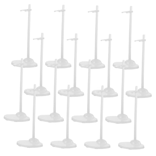 Hohopeti 15St Puppenständer Figure Stand puppenzubehör Puppenpflege Figurenständer Puppenaufsteller Miniaturhalter Träger Kind halten Spielzeug Puppenhalter Puppenregal Plastik Transparent von Hohopeti