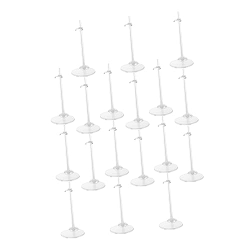 Hohopeti 18 STK Puppenständer Verstellbarer Ständer Puppenanzeige Miniaturpuppen Miniaturen Figure Stand puppenzubehör Spielzeug Puppengestelle Stützständer für Puppen Plastik Transparent von Hohopeti