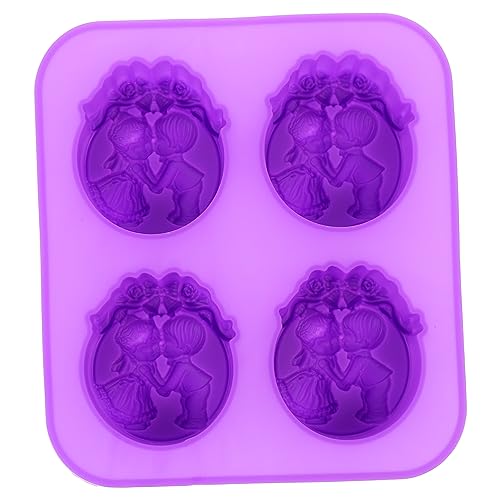 Hohopeti 1stk Handgemachte Seifenform Fimoformen Einbetten Runde Backform Kinder Diy Form Bonbonformen Schalenform Süßigkeitenform Cakesicles Schimmel Hausgemachte Seife Violett Kieselgel von Hohopeti