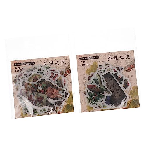 Hohopeti 2 Kisten Material dekorative Aufkleber DIY Aufkleber tagebuchbild Junk-Vintage-Papier Scrapbooking Sticker Scrapbook Stickers Tagebuch dekorativer Aufkleber Papieraufkleber von Hohopeti