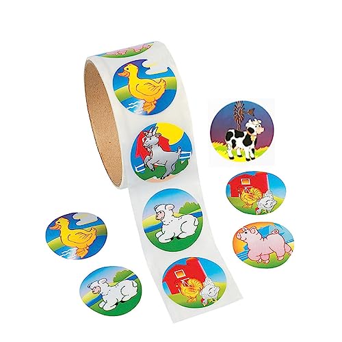 Hohopeti 2 Roll Cartoon Tieraufkleber Lustiges Kinder Sticky Papier Großgröße Farm Animal Sticker Buntes Hübsches Tieraufkleber Für Kinder Körperdekorbuch Buchdekoration von Hohopeti