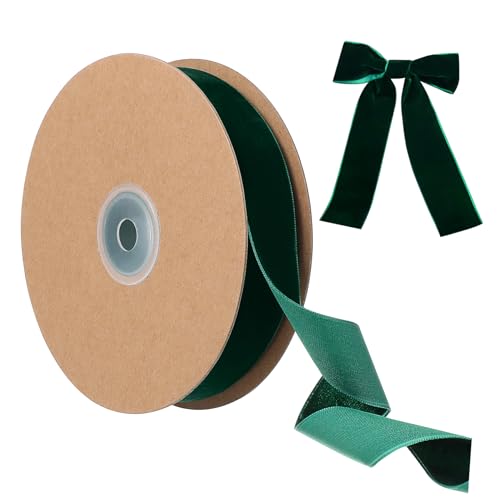 Hohopeti 2 Rollen Geschenkverpackungsband Seidenband Beflocktes Wickelband Girlandendekor Verdrahtetes Grosgrain Spitzenband Dekorationen Für Hochzeitszeremonien Hochzeitsband Green von Hohopeti