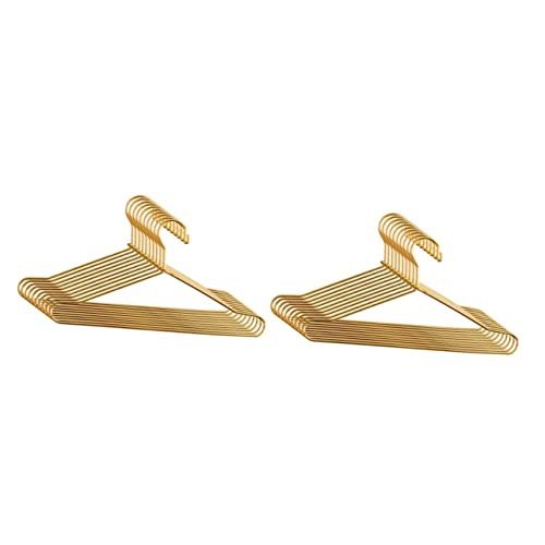 Hohopeti 20 STK Puppenaufhänger Puppen Kleidung Puppen Klamotten Clothes Hangers kleiderbügel mit Kleiderbügel für Puppen Puppenkleidung Miniaturspeicher Mini-Kleiderbügel Eisen Golden von Hohopeti