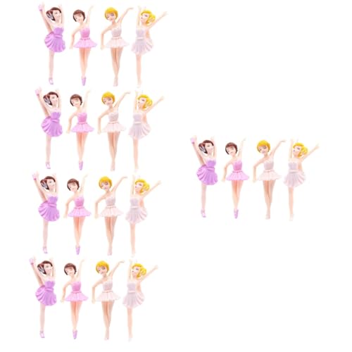 Hohopeti 20 Stk Ballerina-mädchen Ballerina-tortenaufsatz Dekorationen Dessert-topper Statue Einer Balletttänzerin Mädchenfiguren Kuchen Cupcake-topper Für Mädchen Ballett Tortenaufsatz Pvc von Hohopeti