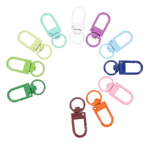 Hohopeti 20 Stück Drehbare Schnallenringe Multifunktionale Karabiner Schlüsselanhänger Für Rucksäcke Und Geldbörsen Ideal Taschenverbinder Und Schlüsselkarabiner Zubehör von Hohopeti