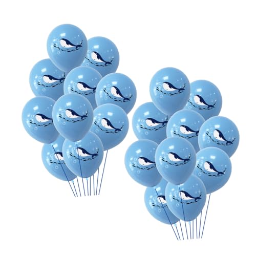 Hohopeti 20 Stück Latexballons Cartoon Whale Balloons Gedruckte Ballons Für Die Babyparty von Hohopeti