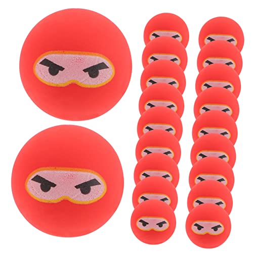 Hohopeti 20 Stück Ninja-Hüpfball Geburtstags-Hüpfbälle Ninja-Hüpfbälle Kinderspielset Kleine Hüpfbälle Kinder-Hüpfbälle Kinderspielzeug Hüpfbälle Spielzeug Kinderball Gummi Rot von Hohopeti