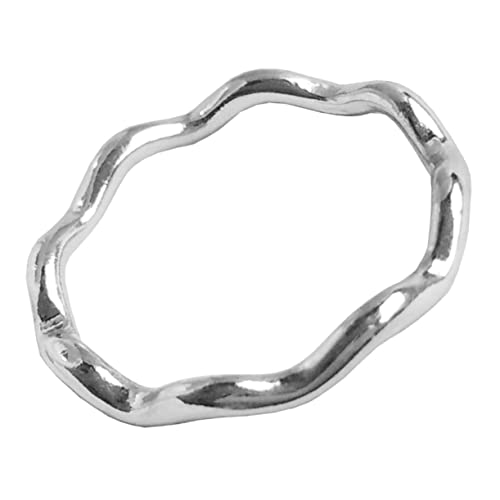 Hohopeti 20St Metallringe Schmuck Welle Halskette Kreis Ringe Schlüsselanhängerringe Ohrringe Biegeringe weichnachtsgeschke armband zubehör metall ring Armbandzubehör Verbindungsring Silver von Hohopeti