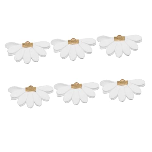 Hohopeti 20St Zubehör für Ohrringanhänger Ohrringe mit Blumenanhänger baumelnde Charmeperlen Ohrring-Blumen-Anhänger DIY hängender Anhänger kreative Ohrringe Anhänger Weiß von Hohopeti