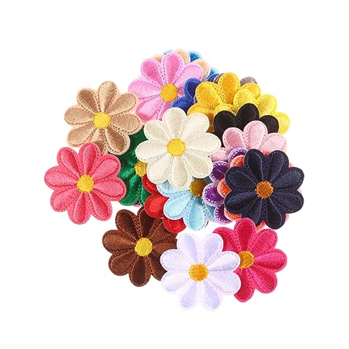 Hohopeti 22pcs Sonnenblumen Bestickte Nähpflaster Applique Kleidung Kleid Hut Jeans Nähblumen Applikation DIY Zubehör Zufällige Farbe von Hohopeti