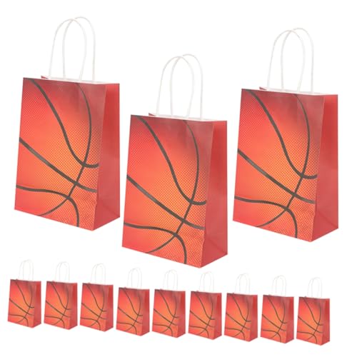 Hohopeti 24st Basketball-partygeschenktüte Geschenktüten Geschenktüte Aus Papier Packtaschen Für Floristen Basketball-leckerli-taschen Papiertüte Geschenktüte Groß Weißes Kraftpapier von Hohopeti