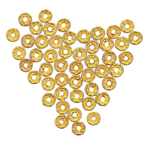 Hohopeti 250 Stück Abstandsperlen Schmuck Spacer Charms Armband Biegeringe Armband Spacer Charms armbandperlen beads for jewellery goldene lose Perlen Anhänger Spacer Charms von Hohopeti