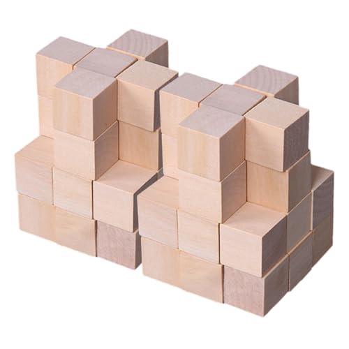 Hohopeti 250 Stück Quadratische Holzblöcke Leere Holzwürfel Quadratische Holzblöcke Unfertige Holzblöcke Holzblöcke Kinderblockspielzeug Leere Holzblöcke Kinderblöcke Spielzeug von Hohopeti