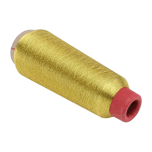 Hohopeti 2St 150d Nähgarn codieren embroidery thread Stickerei-Nähmaschine Glitzerfaden aus Seide mano Perlen-Kit schwarzes Stickgarn Goldspule Nähgarn metallisches Maschinenstickgarn Kabel von Hohopeti