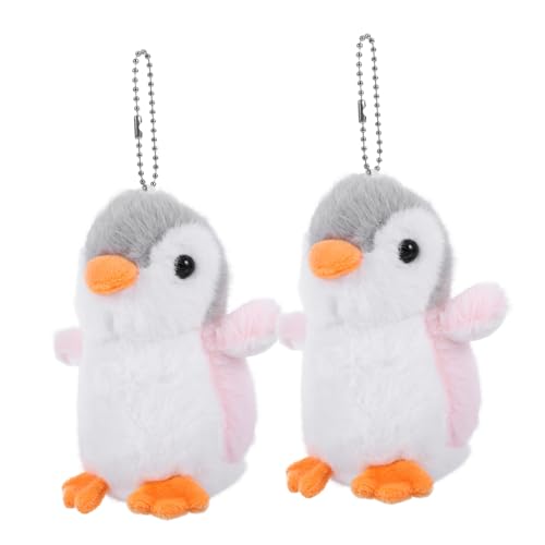 Hohopeti 2St Pinguin- -Anhänger pinguin schlüsselanhänger Rucksack-Tiere-Anhänger Pinguin Stofftier Spielzeuge gefüllte Schlüsselanhänger süßer Schlüsselanhänger Plüsch von Hohopeti