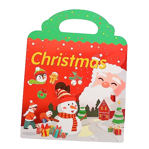 Hohopeti 2St Stickerbuch für Kinder leerer Aufkleber Kinderspielzeug Krippenaufkleber für Kinder weihnachtssticker Kinder stickerheft Kinder Sticker-Spielzeug Partygeschenk Papier rot von Hohopeti