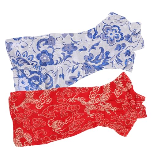 Hohopeti 2St Zubehör für Cheongsam-Puppen Mini-Essen Puppenkleidung Kinderpuppen Puppen Kleidung doll Accessories Puppe Cheongsam für Kinder Wiederverwendbares Puppenkostüm Stoff von Hohopeti