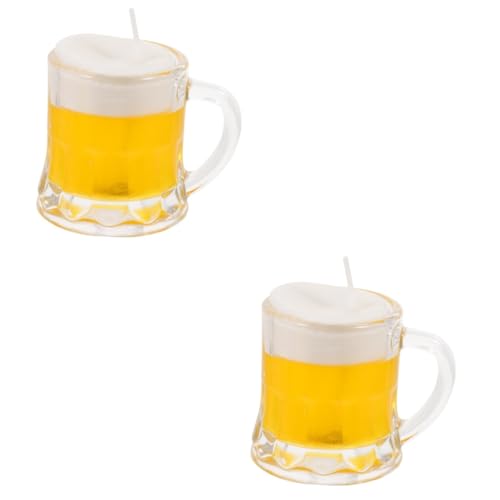 Hohopeti 2st Bierkrug Kerze Hochzeit Weingläser Duftkerzen in Großen Mengen Mini-bierkrüge Kerzen Mit Ätherischen Ölen Duftkerzen Lose Duftvotivkerzen Mini-Kerze Bulk-weingläser Wachs von Hohopeti