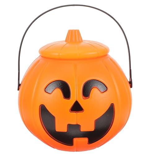 Hohopeti 2st Tragbarer Kürbiseimer Halloween-kessel Für Draussen Gummiartig Halloween-körbe Halter Für Kürbiseimer Party-bonbonglas Halloween-schüssel Halloween-wandbehang Meer Pp Orange von Hohopeti