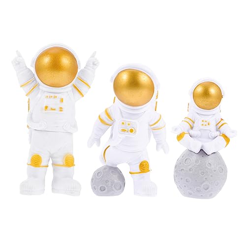 Hohopeti 3 Stück Astronauten Ornamente Heimdekorationen Getrocknete Blumen Grußkarten Süßigkeiten Auto Innendekoration Mini Astronauten Ornament Miniatur Dekoration Astronauten von Hohopeti