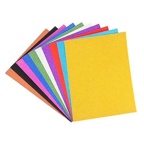 Hohopeti 30 Stück Blatt Kunstaufkleber Aus Papier Bastelpapier Zum Selbermachen Metallisch Schimmerndes Papier Bastelpapier Für Kinder Glitzerpapier Schimmerndes Druckerpapier Colorful von Hohopeti