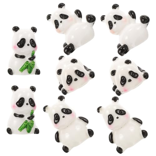 Hohopeti 32 STK Mini-Panda-Ornament Garten-Panda-Statue Mini-Panda-Figuren Pandas Tierfiguren Spielzeug Animal Figures gartendekoration spielzeuge Figur aus Harz Panda-Kuchendekorationen von Hohopeti