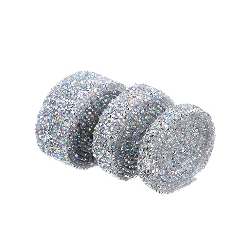 Hohopeti 3Rollen Strassband Für Kunsthandwerk Und Events Kristallbandgürtel Mit Glänzendem Rhinestone Mesh Ab Farben Für Dekoration Und Accessoires von Hohopeti