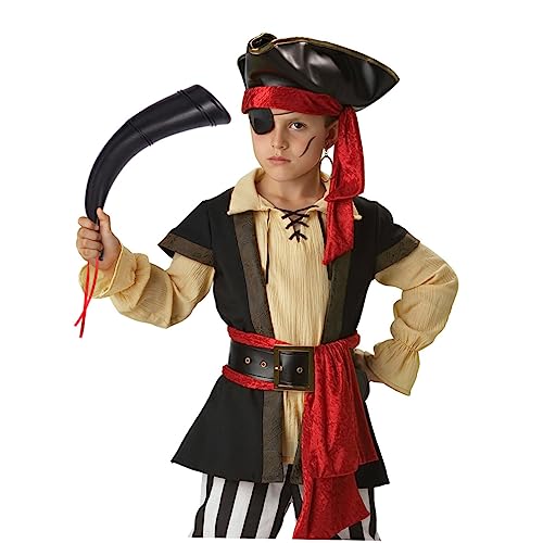 Hohopeti 4 Stück Halloween-Piratenhorn Piratenspielzeug Piratenzubehör für Kinder halloween mitgebsel halloween spielzeug Spielzeuge Kinderspielzeug Party Piraten Horn Hornspielzeug Plastik von Hohopeti