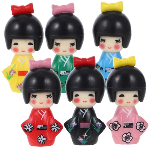 Hohopeti 42 STK Kimono-Puppenschmuck Kinder Puppen kinderpuppe Toy Dolls japanischer Kimono Mini-Kimono-Puppendekoration holzbausatz Statue Japanisches Puppengeschenk Puppe Spielzeug PVC von Hohopeti