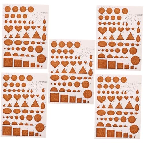 Hohopeti 5 Stück Papier Modellbrett Quilt Zubehör Quilt Schablonen Quilt Werkzeuge Quilt Vorlagen Papier Perlenroller Werkzeug DIY Papier Quilling Stift DIY Quilling Kits Quilling von Hohopeti