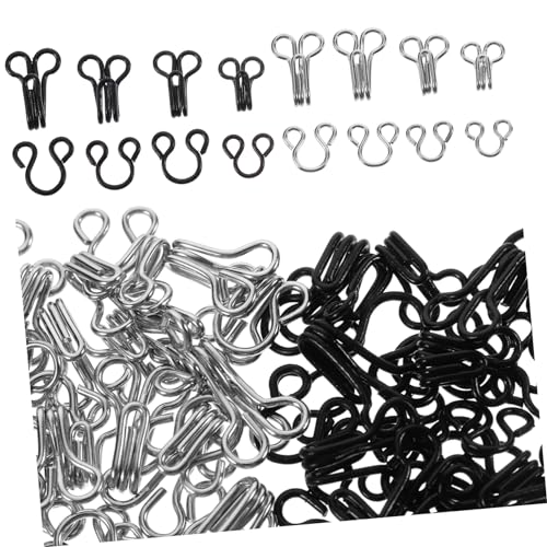 Hohopeti 50 Stück Nähhaken Und Ösen Verschluss Für BH Pelzmantel Umhang Und Stola Kleidung Silber Und Schwarz Langlebige Nähverschlüsse Für Kreative Nähprojekte von Hohopeti