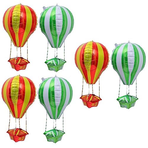 Hohopeti 6 Stk Ballon schmetterling party dekorationen heiße Luft Fallschirm Spielzeug raumdeko balloons Bühnendekoration balongas balons luftbalondeko geburtstagsdeko Aluminiumfolie Green von Hohopeti