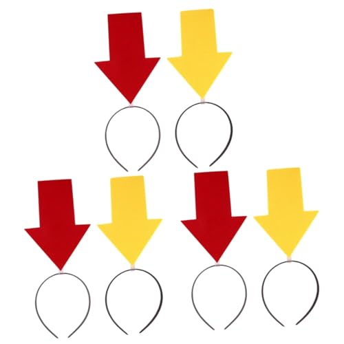 Hohopeti 6 Stk Stirnband Karnevalskopf Bopper Stirnband Mit Rotem Lustiges Party-stirnband Geburtstagsfeier Krone Dummes Stirnband Lustiger Kopf Bopper Pfeilkopfstück Plastik von Hohopeti