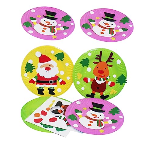 Hohopeti 6 Teiliges Weihnachts Themen DIY Teller Sticker Set Für Bastelmaterial Für Kreative Weihnachtsaktivitäten Und Bastelprojekte von Hohopeti