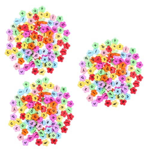 Hohopeti 600 Stk Diy-perlen Blütenwürfel Perlen Blumen-halskette Alphabet-perlen-anhänger Schmuckmarkierset Selber Machen Halskette Ohrring Diy Zubehör Diy Bastelperlen Colorful Acryl von Hohopeti