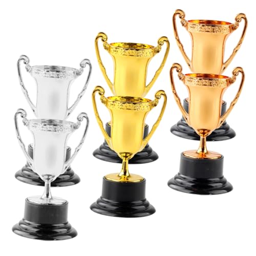 Hohopeti 6St Trophäenspielzeug aus Kunststoff Trophäenpreis Trophäe vergeben kunststoffbecher plastikgläser the schmücken geformtes Trophäendekor Trophäe aus Metall Wiederverwendbar von Hohopeti