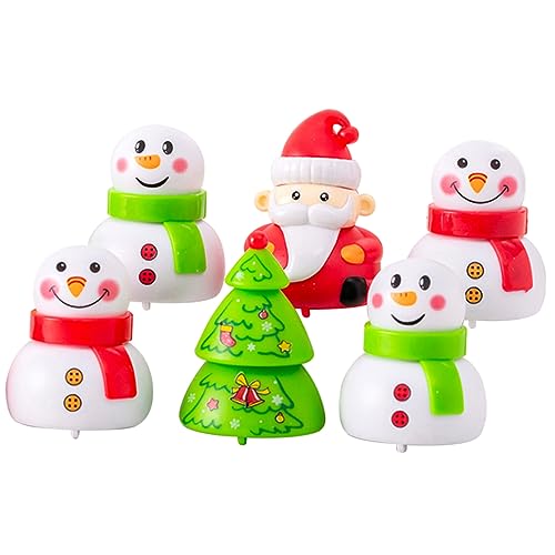 Hohopeti 6St Weihnachtszugwagen Minispielzeug für Kinder Partygeschenk für Kinder Mini- kinderspielzeug kinder spielzeug Weihnachts-Desktop-Ornament Spielzeug zum Zurückziehen Abs von Hohopeti