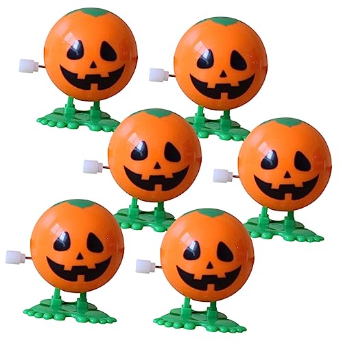 Hohopeti 6st Halloween-spielzeug Urlaubstasche Laufendes Spielzeug Mit Uhrwerk Halloween-aufziehspielzeug Halloween Uhrwerk Spielzeug Halloween Springendes Spielzeug Plastik Orange von Hohopeti