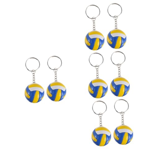 Hohopeti 8 Stk Volleyball-Modellspielzeug Basketball-Schlüsselanhänger Volleyball-Stressball schlüsselkette volleyball zubehör Autos spielzeuge exquisiter Taschenanhänger Schlüsselbund von Hohopeti