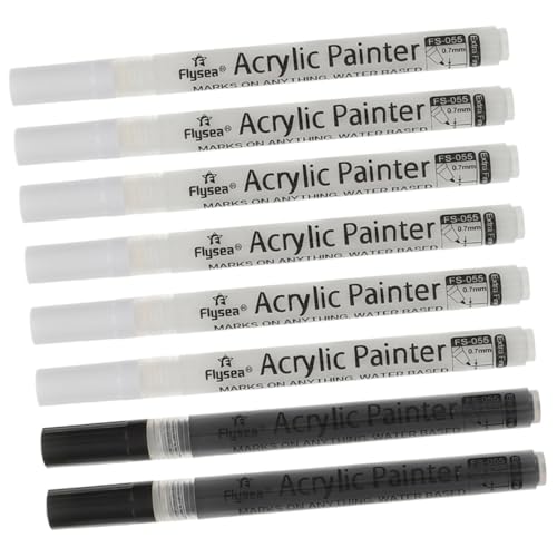 Hohopeti 8St Acrylmarker Füller Stifte farbige Tinte schwarze Füllfederhaltertinte Farbstift Acrylfarben-Marker acyllackfarbe stifte schreibutensilien marker pen swor Farbmarker Acrylstifte von Hohopeti