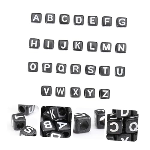 Hohopeti Alphabet Perlen Set 100pcs Quadrat Perlen Englisch Brief Perlen Für Schmuck Machen Jungen Und von Hohopeti