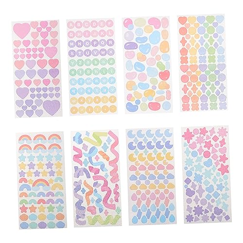 Hohopeti Farbiges Fantasie Design Selbstklebende Handkonto Aufkleber Für DIY Scrapbooking Und Dekoration Kreative Sticker Für Notizbücher Und Journale von Hohopeti